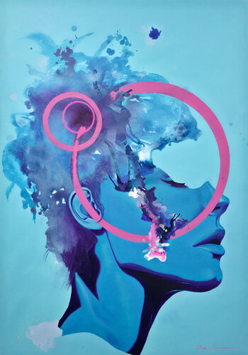 Mentally Loading… di Olya Enina, Pittura in vendita su Singulart