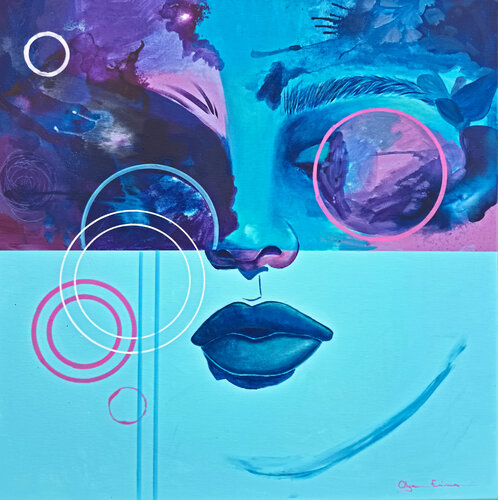 Blue State of Mind van Olya Enina, Schilderij te koop op Singulart