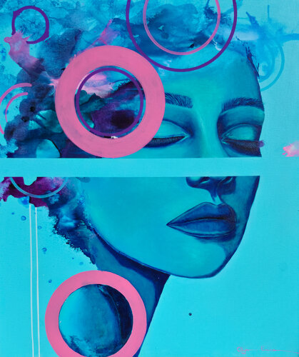 Quiet Outside, Chaos Inside di Olya Enina, Pittura in vendita su Singulart