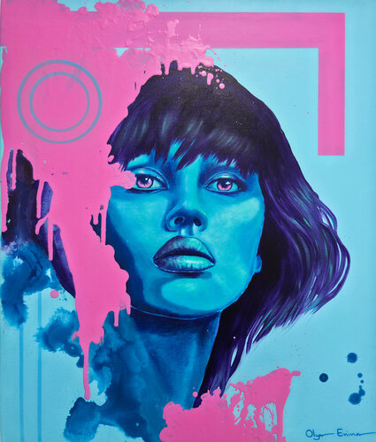 She is the Contrast par Olya Enina, Peinture en vente sur Singulart