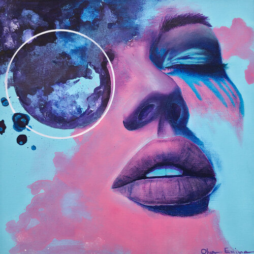 In Her Head di Olya Enina, Pittura in vendita su Singulart