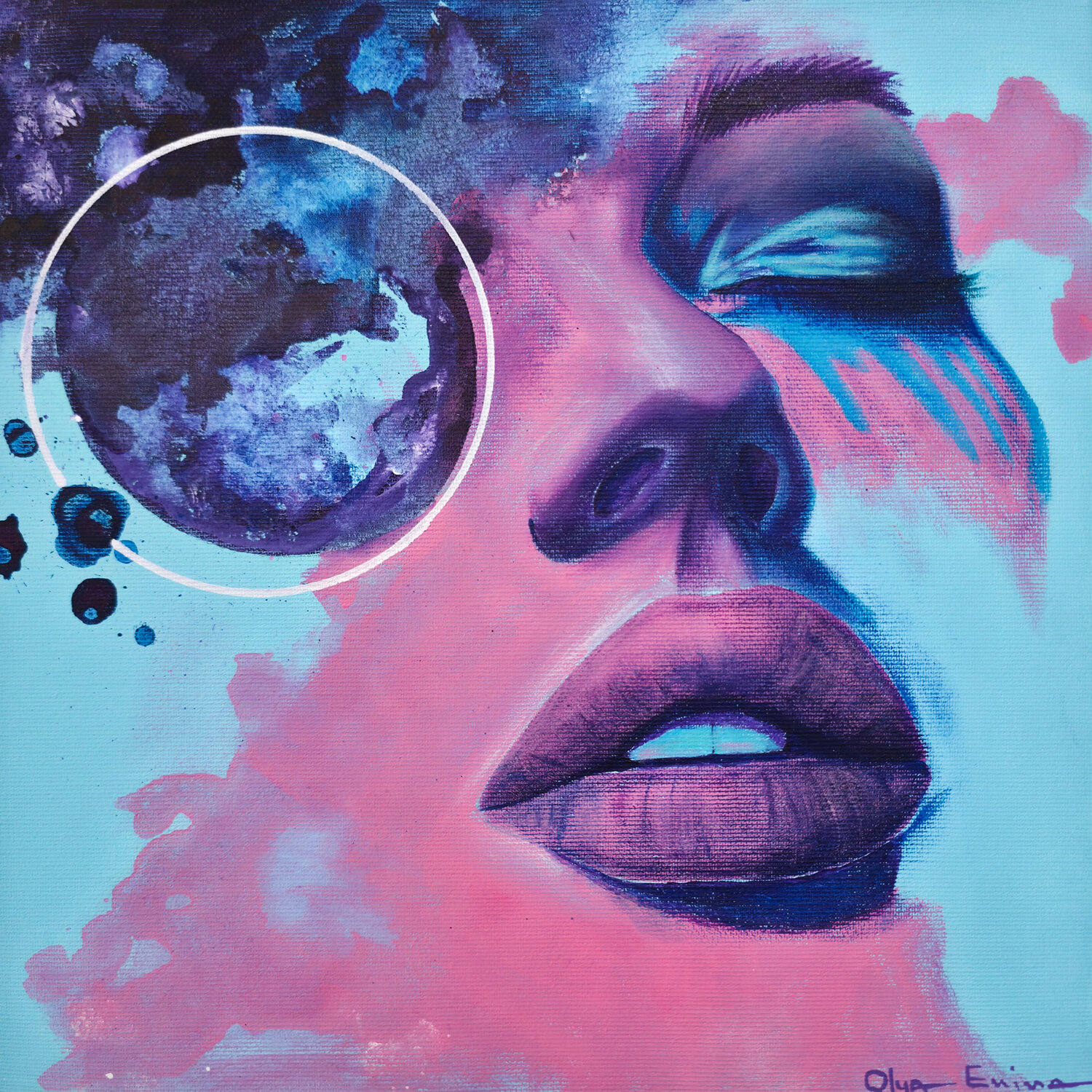 In Her Head Olya Enina Originalgemälde zu verkaufen