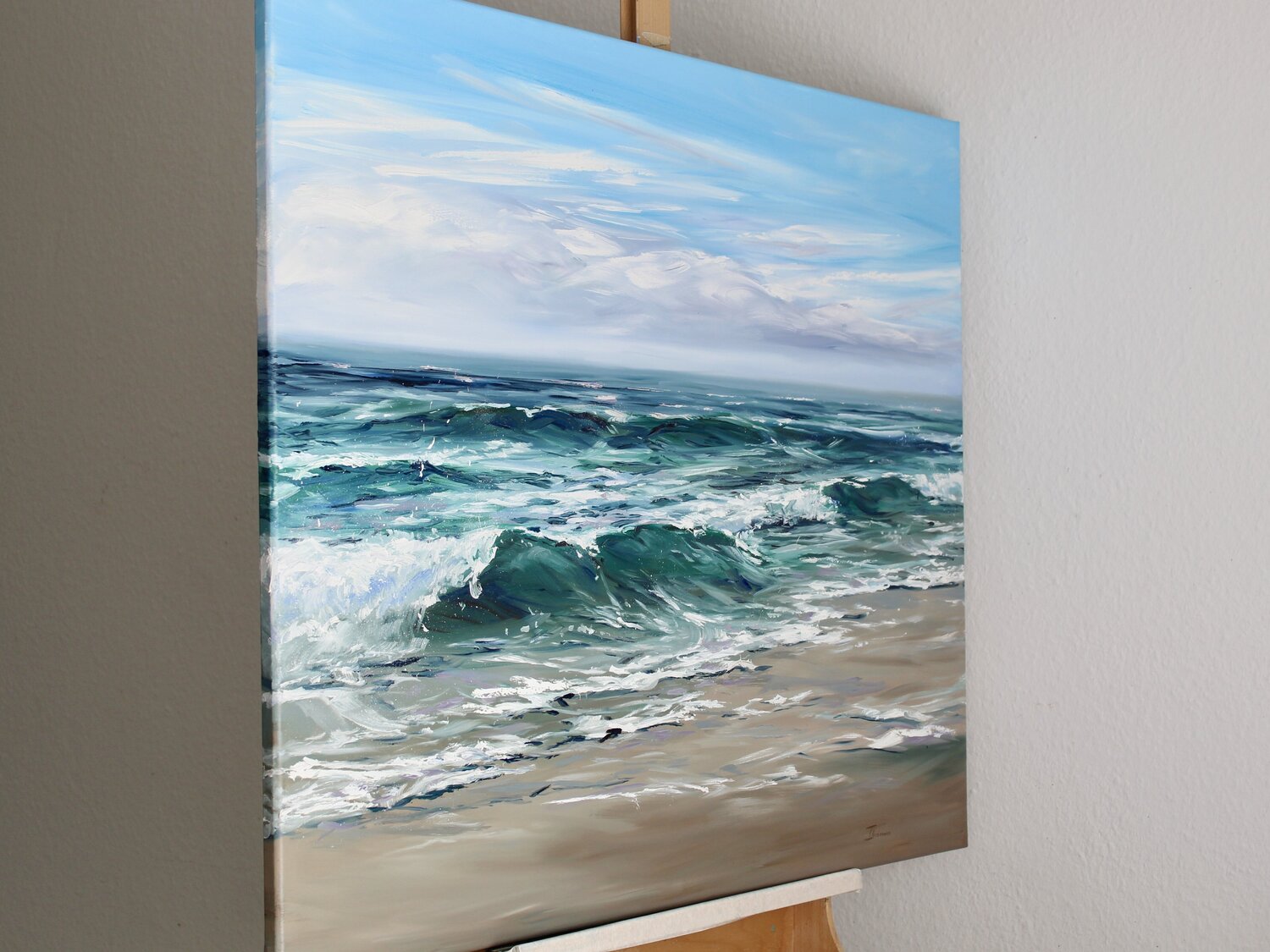 Shimmering Waves by Liza Illichmann (2024) : Painting Oil on