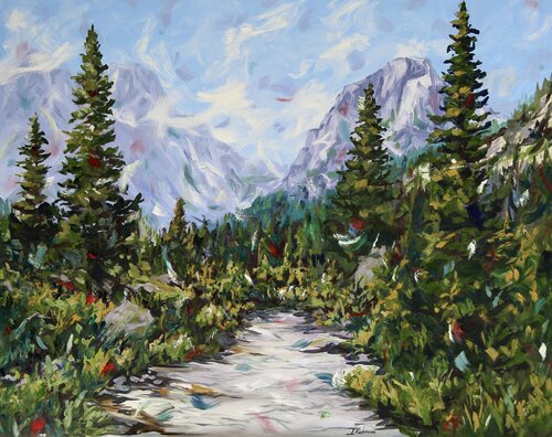 Trees in Bloom von Liza Illichmann, Malerei kaufen auf Singulart