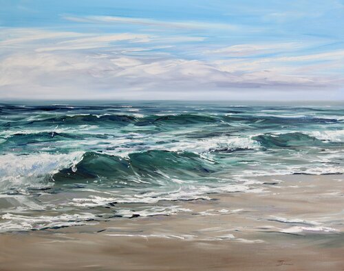 Shimmering Waves de Liza Illichmann, Pintura a la venta en Singulart