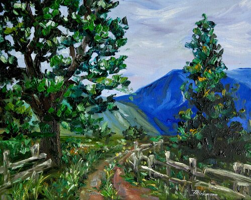 Lazeshchyna. Village in Ukraine de Liza Illichmann, Pintura a la venta en Singulart