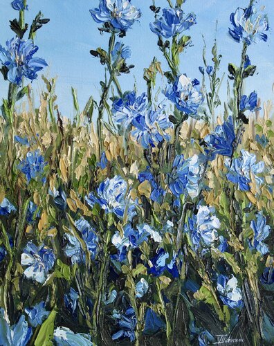 Whispers in Blue de Liza Illichmann, Pintura a la venta en Singulart