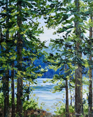 Whispers Through the Pines van Liza Illichmann, Schilderij te koop op Singulart