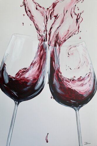 Wine Time van Liza Illichmann, Schilderij te koop op Singulart