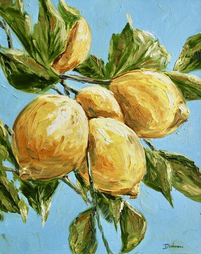 Sun-Ripened Lemons de Liza Illichmann, Pintura a la venta en Singulart