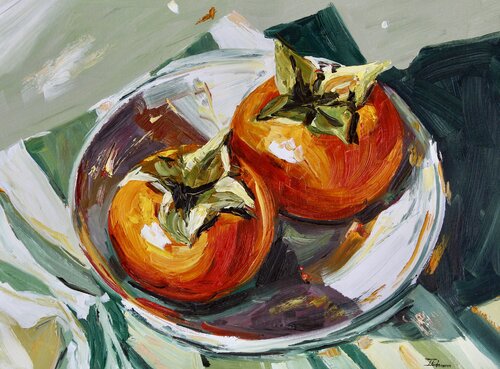 Persimmons by Liza Illichmann, Painting for Sale on Singulart