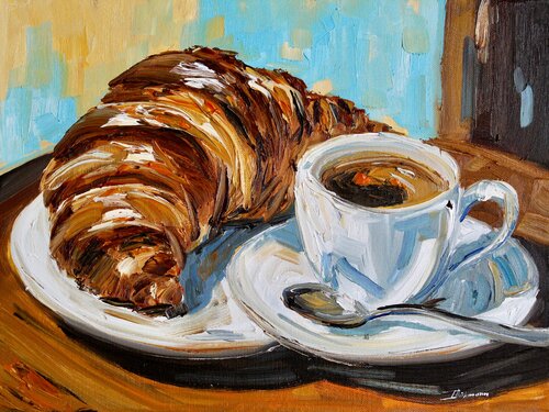 Breakfast in Paris de Liza Illichmann, Pintura a la venta en Singulart