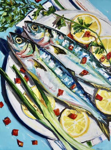 Catch of the Day par Liza Illichmann, Peinture en vente sur Singulart
