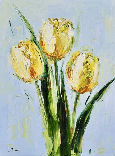 Yellow Tulips by Liza Illichmann, Painting for Sale on Singulart