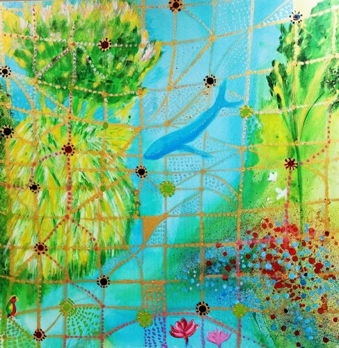 Indra's Web von Sally Churcher, Malerei kaufen auf Singulart