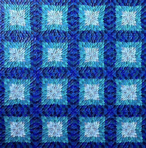 Blue kaleidoscope di Guzaliya Xavier, Pittura in vendita su Singulart