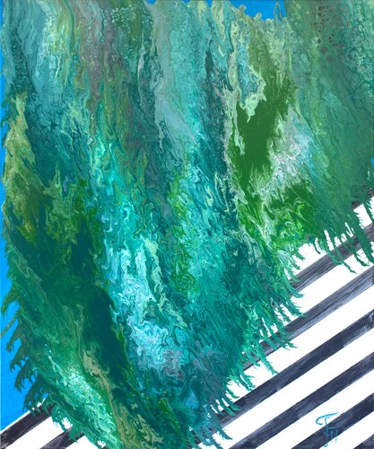 Urban garden van Kseniia Turik, Schilderij te koop op Singulart