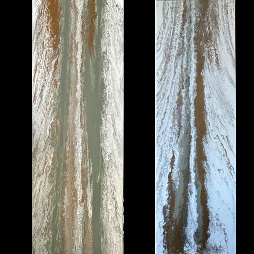 Bronze Drift Dyptich van Kseniia Turik, Schilderij te koop op Singulart