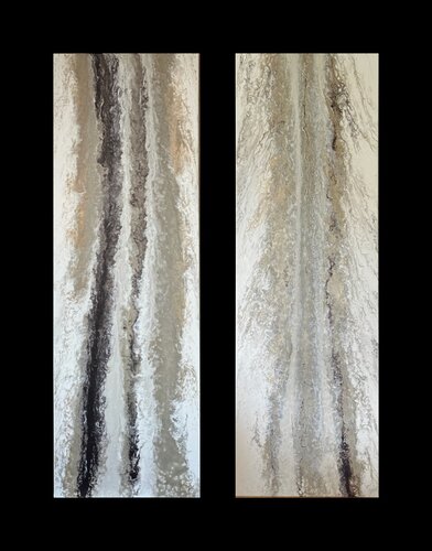 Diptych "Platinum Nocturne" van Kseniia Turik, Schilderij te koop op Singulart