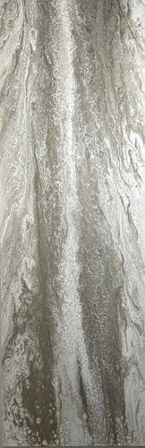 Voile (Single Panel) — Neutral Beige Grey Abstract Painting par Kseniia Turik, Peinture en vente sur Singulart