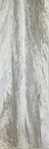 Voile (Single Panel) — Neutral Beige Grey Abstract Painting van Kseniia Turik, Schilderij te koop op Singulart