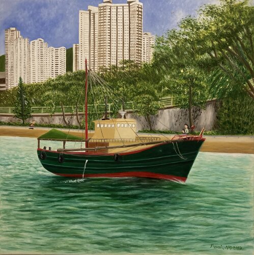 Fishing Boat de Demi Ng, Pintura a la venta en Singulart