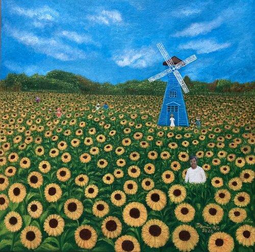 信芯園農莊 Sun Flower Garden di Demi Ng, Pittura in vendita su Singulart