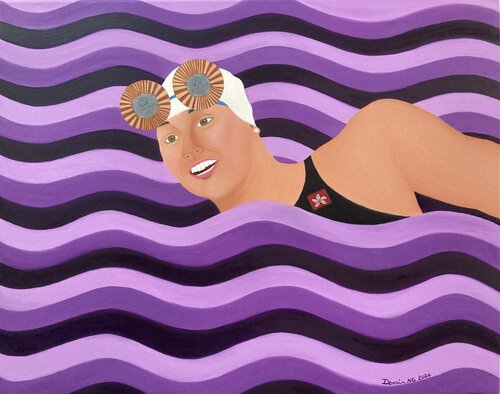 何詩蓓巴黎奧運2024 Siobhan Bernadette Haughey Paris Olympic 2024 di Demi Ng, Pittura in vendita su Singulart