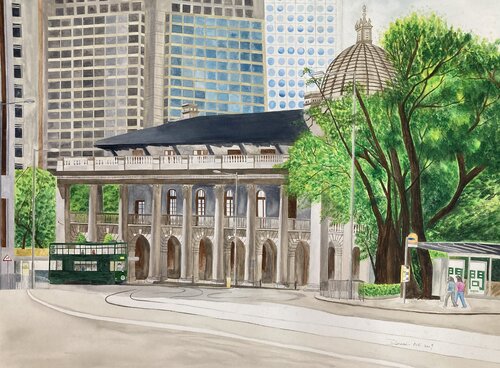 香港終審法院大樓 Hong Kong Court of Final Appeal Building by Demi Ng, Work on Paper for Sale on Singulart