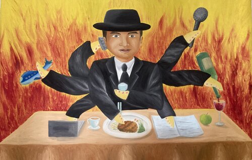 八爪狂人 van Demi Ng, Schilderij te koop op Singulart