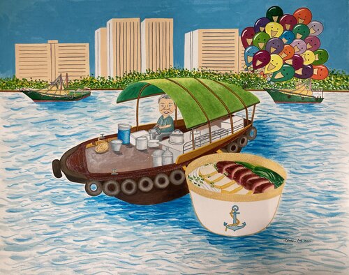 香港仔艇仔粉 Aberdeen Boat Noodle di Demi Ng, Opera su carta in vendita su Singulart