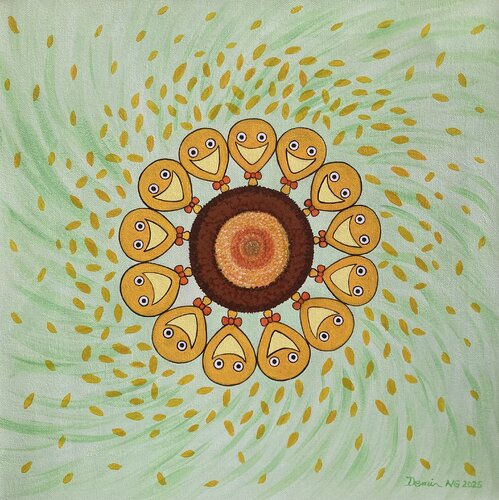 Smile Sun Flower di Demi Ng, Pittura in vendita su Singulart