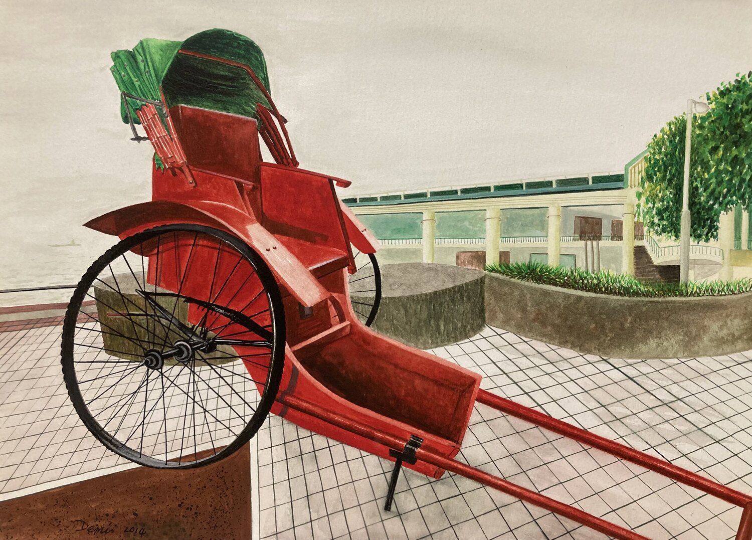 人力車 Demi Ng Originalgemälde zu verkaufen