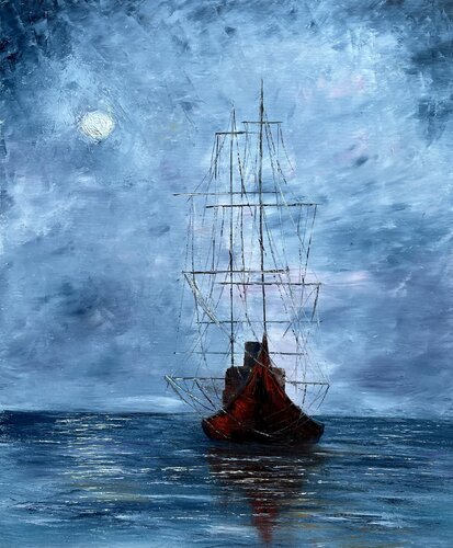 Harbor Serenity von Tanja Frost, Malerei kaufen auf Singulart