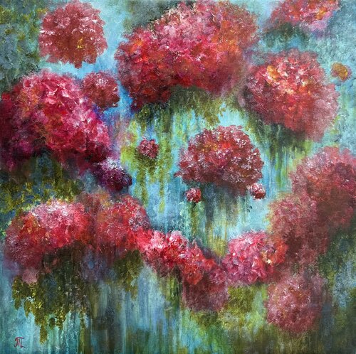 Dreams of Hydrangeas by Tanja Frost, Painting for Sale on Singulart