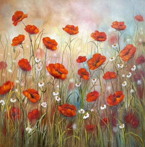 Flowers in love di Tanja Frost, Pittura in vendita su Singulart