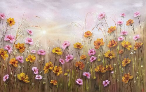 Soft Harmony - Floral Symphony collection by Tanja Frost, Painting for Sale on Singulart