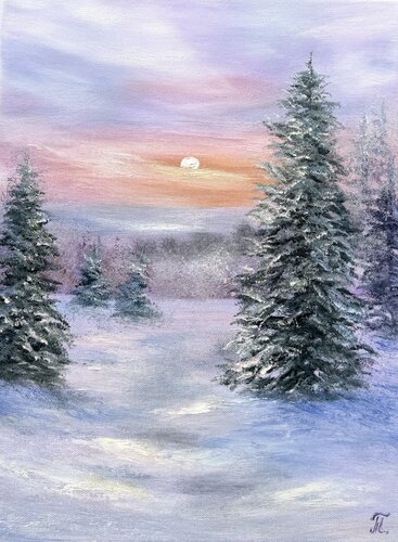 Winter Morning Begins par Tanja Frost, Peinture en vente sur Singulart