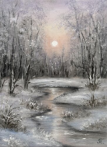 Wintry Glow von Tanja Frost, Malerei kaufen auf Singulart