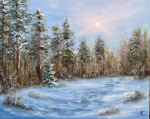 Winters morning di Tanja Frost, Pittura in vendita su Singulart