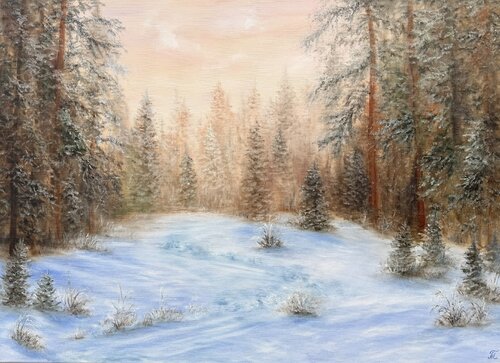 Snow Serenity van Tanja Frost, Schilderij te koop op Singulart