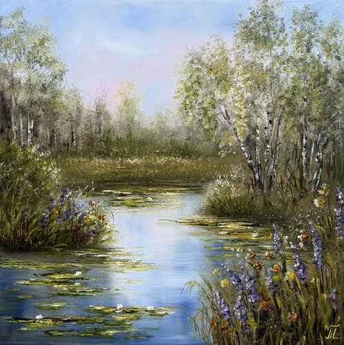 Quiet Pond van Tanja Frost, Schilderij te koop op Singulart