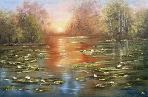 Light on Water von Tanja Frost, Malerei kaufen auf Singulart