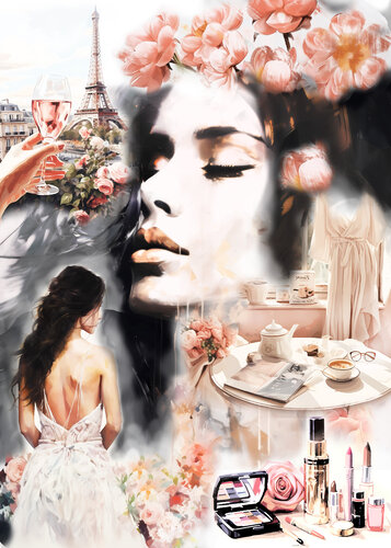 Morning of the bride - Beautiful woman female portrait woman art, Gift di Irina BAST, Digitale in vendita su Singulart