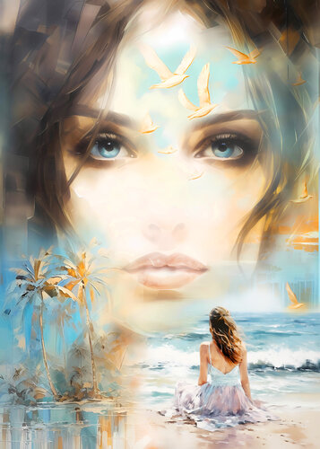 ALONE WITH THE OCEAN von Irina BAST, Digital kaufen auf Singulart
