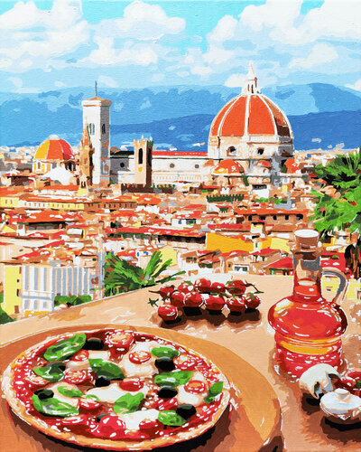 Italy. Tuscany. Florence. View of Santa Maria del Fiore van Irina BAST, Schilderij te koop op Singulart