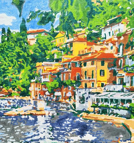 Italian lake Como van Irina BAST, Schilderij te koop op Singulart