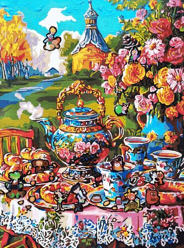 MAGIC TABLECLOTH de Irina BAST, Pintura a la venta en Singulart