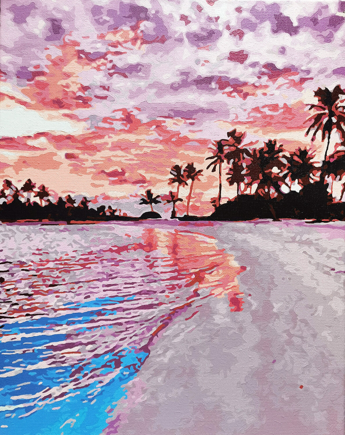 Happy day near the sea \ ocean Irina BAST Originalgemälde zu verkaufen