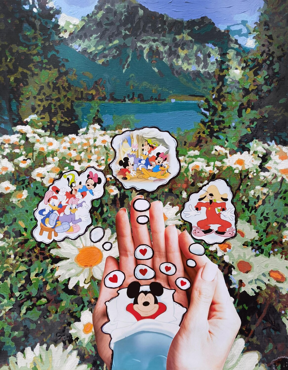 Dreams in a field of daisies Irina BAST Dipinto originale in vendita